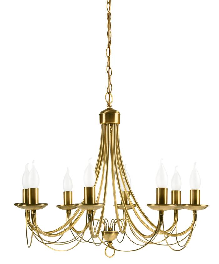 Candellux MUZA 38-69187 żyrandol patyna 8X40W E14 60cm