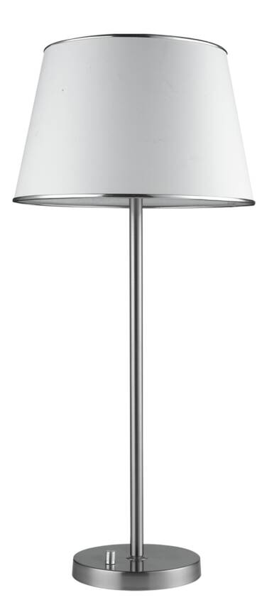 Candellux IBIS 41-00913 lampa stołowa abażur 1X40W E14 satyna nikiel 33cm