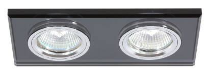 Candellux SS-21 CH/BK oprawa do wbudowania MR16 DUAL 2X50W 18cm