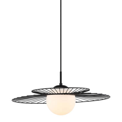 Italux lampa wisząca Sarah MDM-4000/1 BK czarna druciana 50cm