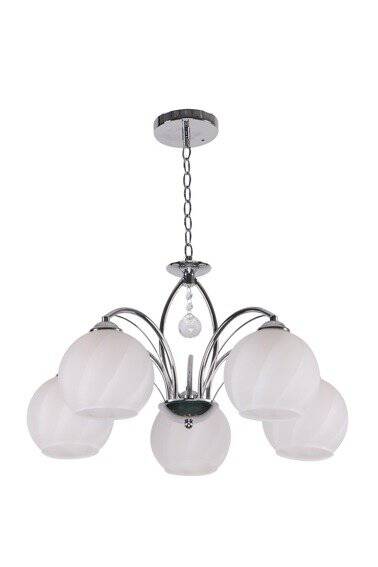 Candellux ALYSON 35-79237 lampa wisząca klosze szklane biały  5X40W E27 46 cm