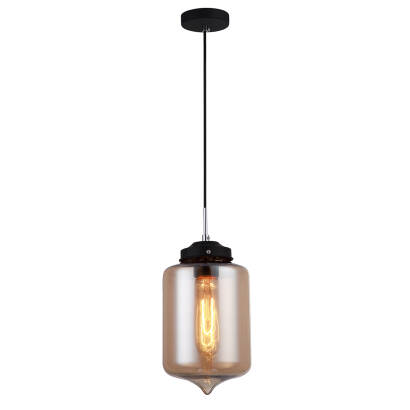 Italux lampa wisząca Tube MDM2095/1 C szkło brązowe 17cm