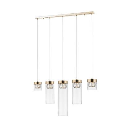 Zuma Line P0389-05E-F7AC GEM lampa wisząca złoty 5xG9 28W 91cm