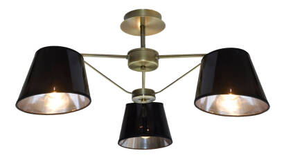 Candellux CORTEZ 33-54982 plafon lampa sufitowa patyna abażur 3X40W E14 66cm