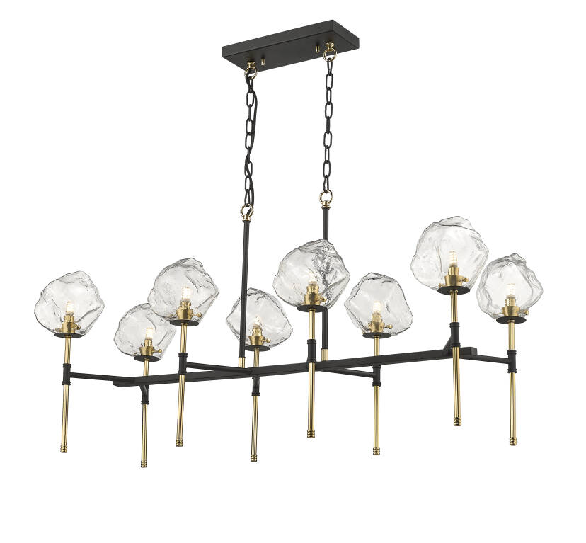 Zuma Line P0488-08L-SEAC ROCK lampa wisząca złota czarny 8xG9 28W 105cm