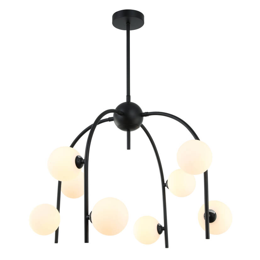 Italux lampa wisząca Celine MDM-3800/8 BK+W czarna 56cm