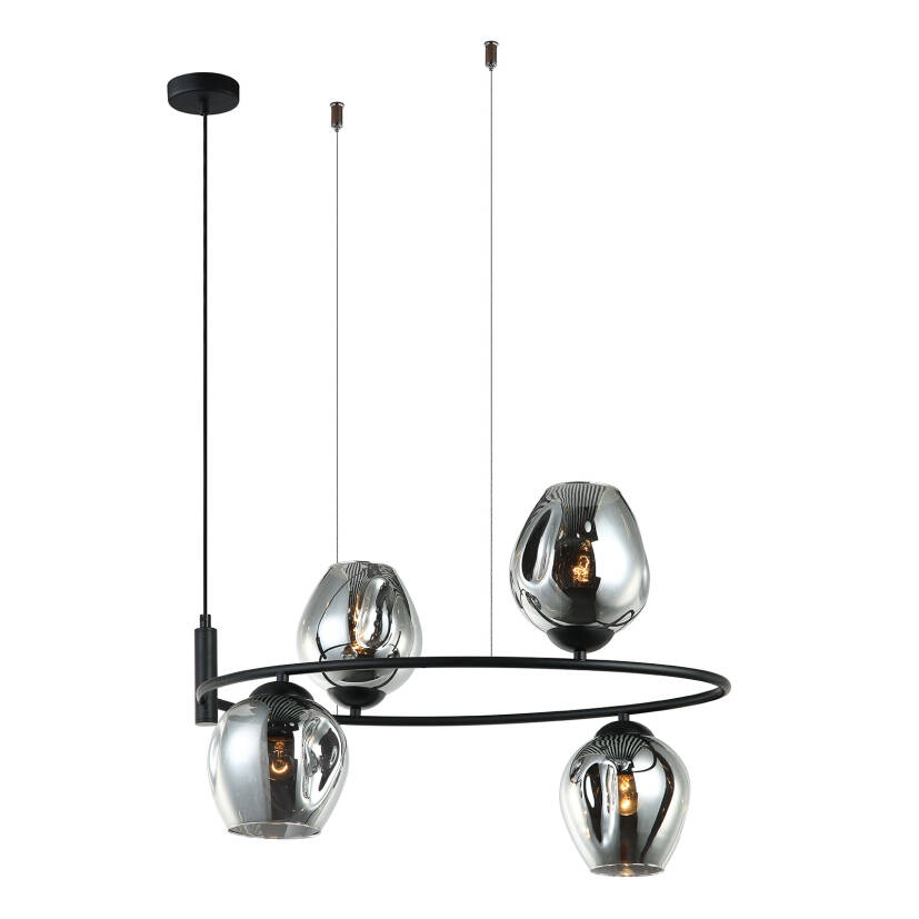 Italux lampa wisząca Roxane MDM-4046-4 BK+SG czarna 60cm