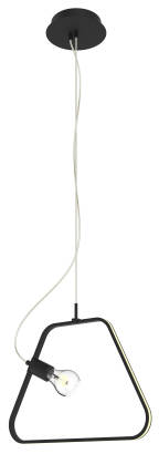 Apeti IKARIA A0023-321 lampa wisząca czarna E27 + LED 42cm