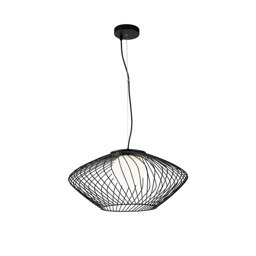 Maytoni Plec P364PL-01B lampa wisząca czarna 1xE27 40W 52 cm