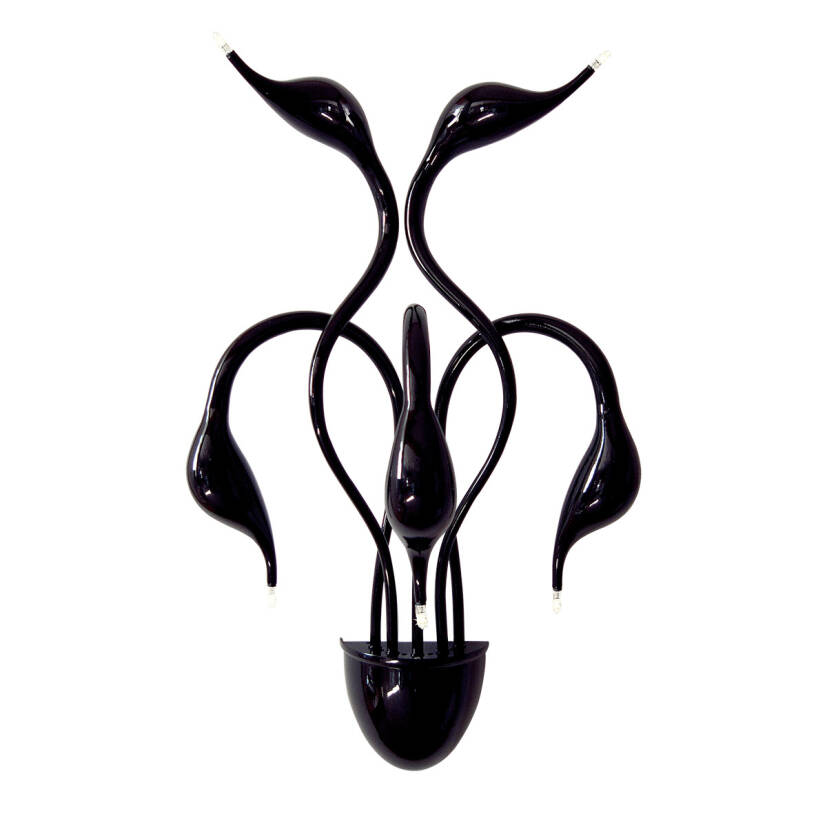 Italux kinkiet lampa ścienna czarna Swan MB8098-5A black