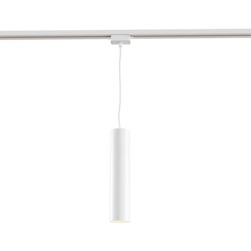 Maytoni Track lamps TR008-1-GU10-W lampa wisząca do systemu szynowego aluminium biały 1x50W GU10 6cm