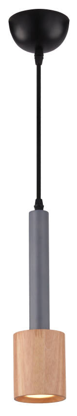 Candellux TANTAL 31-58744 lampa wisząca klosz drewno 1X50W GU10 szary 7,5cm