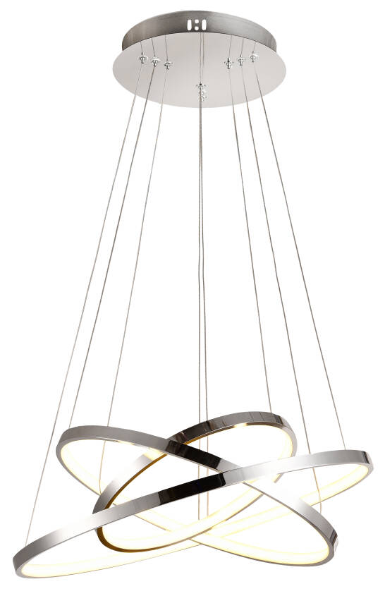 Candellux LUNE 33-64738 lampa wisząca okrągła potrójna chrom LED 60W 4000K 50cm