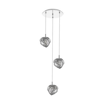 Zuma Line P0488-03D-B5FZ ROCK lampa wisząca chrom srebrny 3xG9 28W 41cm