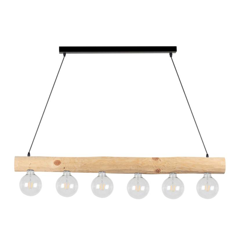 Spot Light 69860604 Trabo Simple lampa wisząca drewno sosna naturalna 6xE27 60W 115cm