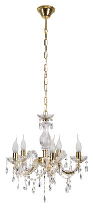 Candellux MARIA TERESA 35-94646 żyrandol kryształy 5X40W E14 złoty 48cm