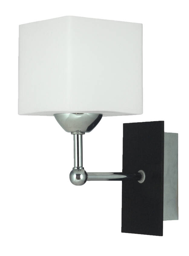 Candellux CUBETTO 21-24513 kinkiet lampa ścienna podstawa drewno szklany klosz 1X60W E27 10cm