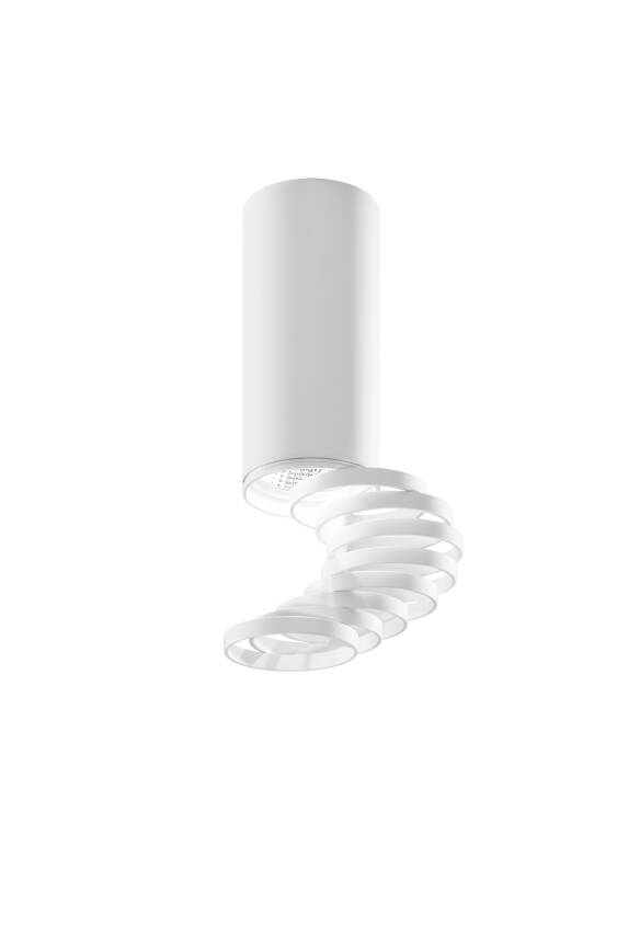 Candellux TUBA 2282725 oprawa stropowa natynkowa biała regulowane pierścienie 1X50W GU10 20 cm