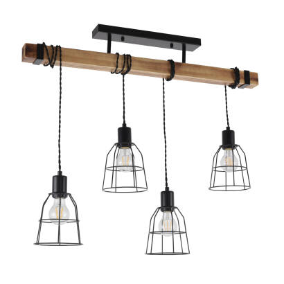 Italux Ponte PND-4290-4-L lampa wisząca  drewno E27 4x60W IP20 62cm 