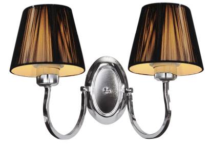 Candellux BOSTON 22-94417 kinkiet lampa ścienna abażur czarny 2X60W E27 36cm