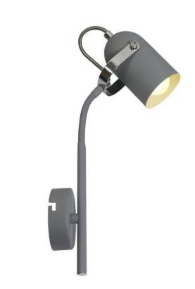 Candellux GRAY 91-66527 kinkiet lampa ścienna klosz metal szary na wysięgniku 1X40W E14