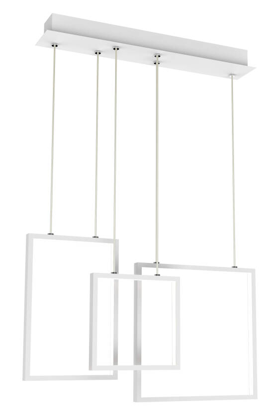 Apeti KEOS A0026-330 lampa wisząca kwadraty biała LED 54x9cm