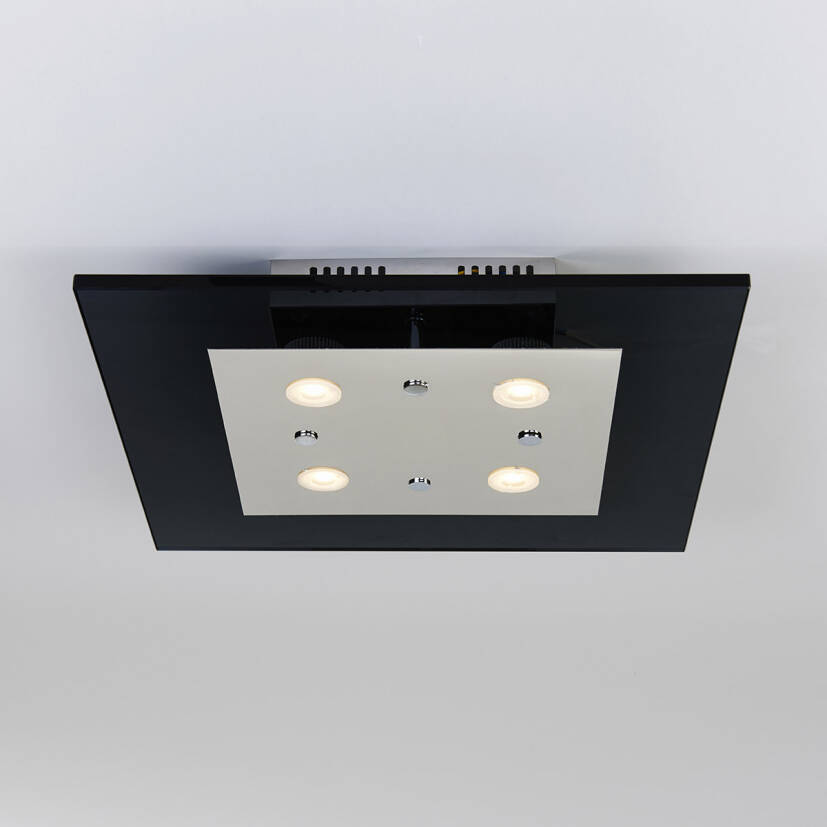 Italux plafon lampa sufitowa Ottone C0559A SMOKY szkło LED 40cm