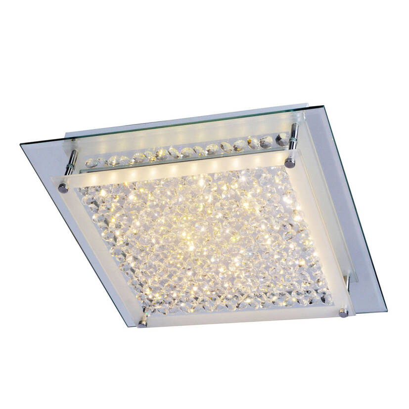 Italux plafon lampa sufitowa Vestire C98004-17W szkło kryształy LED 17W 33,5cm