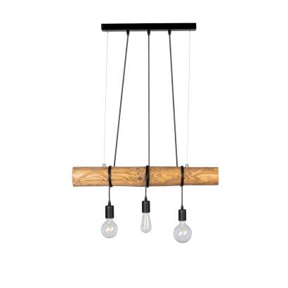 Spot Light 68304304 Trabo Short lampa wisząca industrialna drewno naturalne  3xE27 60W 70cm