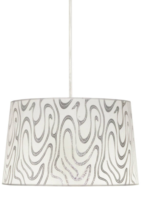 Candellux TIGER 31-94462 lampa wisząca biało-srebrna abażur 1X60W E27 40cm