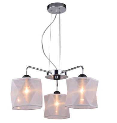 Candellux NOSJA 33-58720 lampa wisząca chrom abażur 3X40W E27 58cm