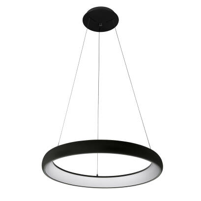 Italux lampa wisząca Alessia 5280-850RP-BK-3 czarna ring LED 50W 61cm