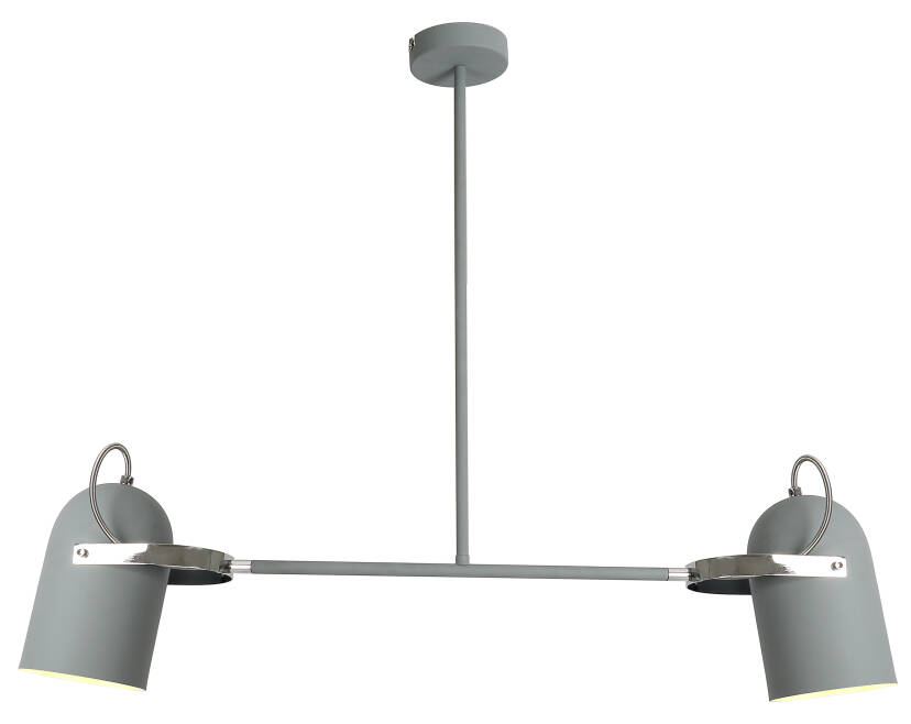 Candellux GRAY 32-66510 lampa wisząca szary klosz metalowy 2X40W E27 92cm