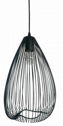 Light Prestige Frusta LP-127/1P L BK lampa wisząca czarna 1x60W E27 23cm