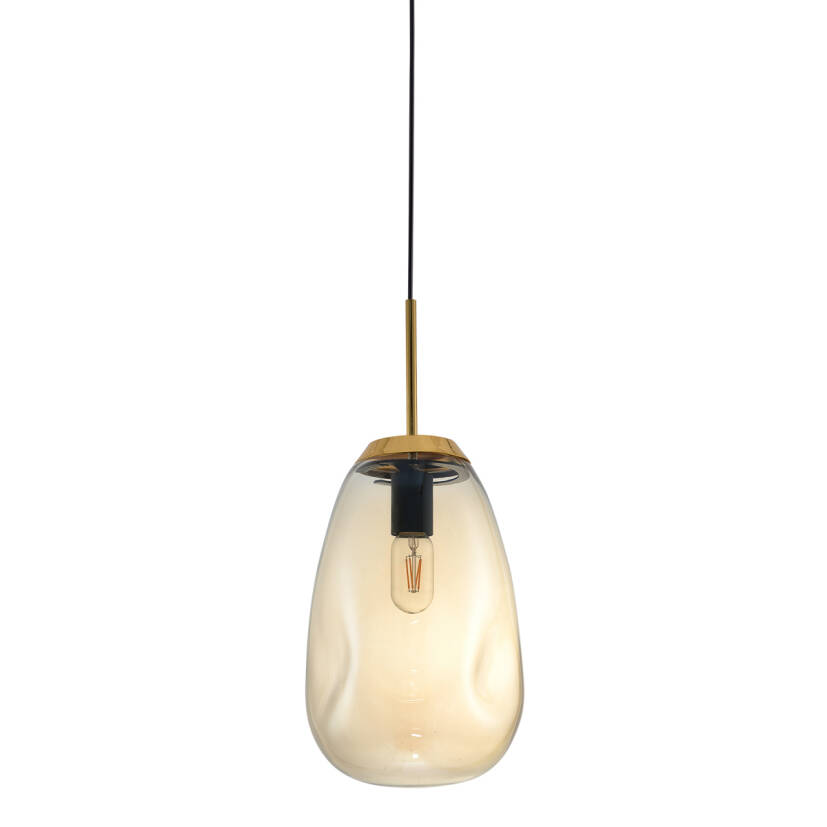 Italux Lapola PND-8028-1-CN lampa wisząca nowoczesna złota 1x60W E27 IP20 22cm