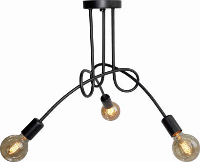 Light Prestige Spin 3 LP-1313/3P BK lampa wisząca czarny 3x60W E27 60cm