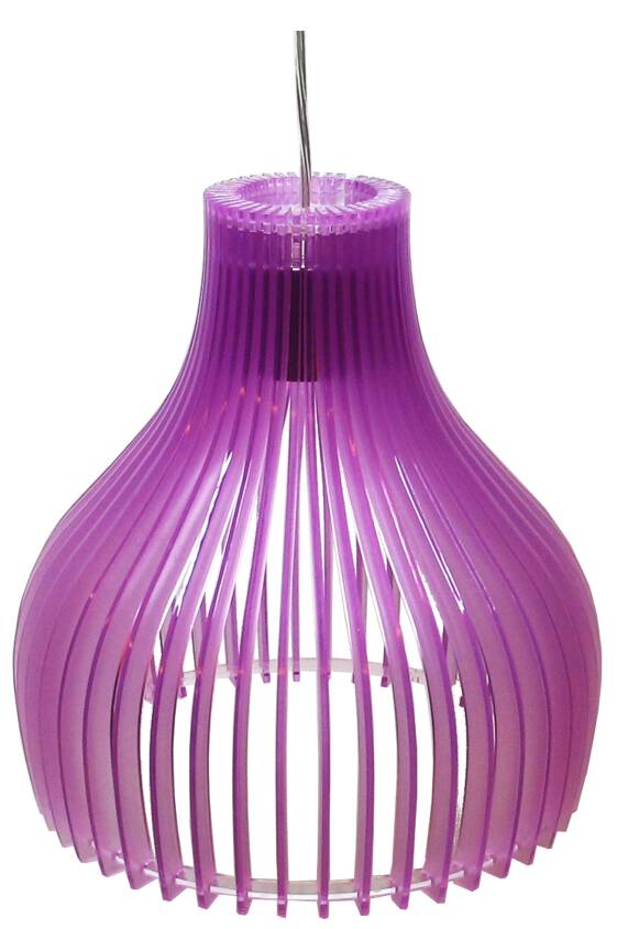 Candellux BUREN 31-50314 lampa wisząca fioletowy klosz z akrylu 1X60W E27 26 cm 