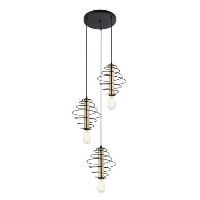 Italux lampa wisząca Mirren MDM-3932/3 BK+BRO druciana 44cm