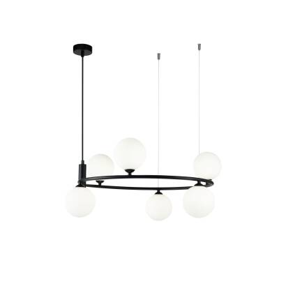 Maytoni Ring MOD013PL-06B lampa wisząca czarna 6XG9 58cm