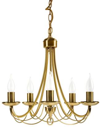 Candellux MUZA 35-69170 żyrandol regulacja wysokości 5X40W E14 patyna 50cm