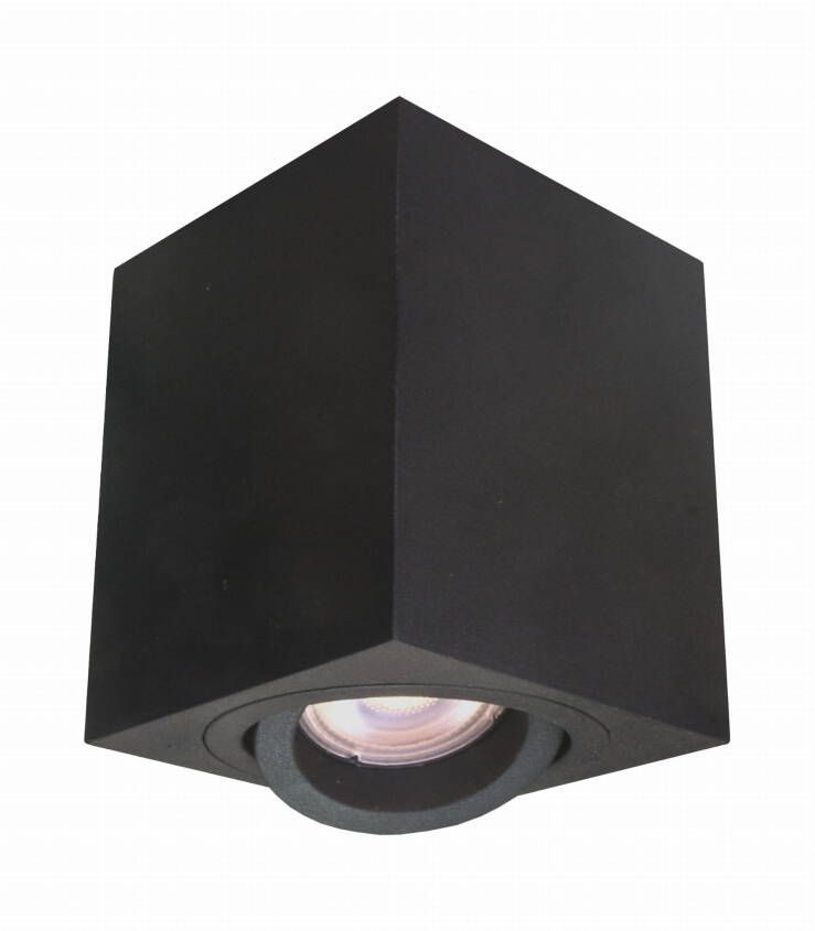 Light Prestige Lyon 1 LP-5881/1SM BK oprawa stropowa natynkowa czarna 1x50W GU10 9cm