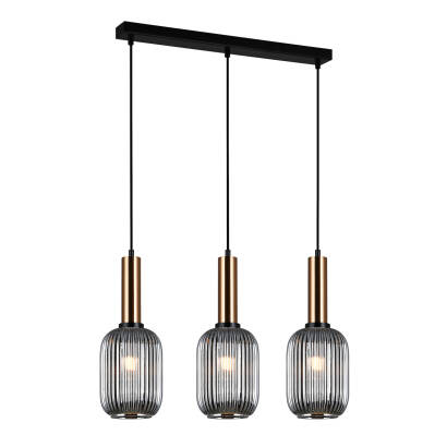 Italux Antiola PND-5588-3M-BRO+SG lampa wisząca  62cm IP20 3xE27 40W